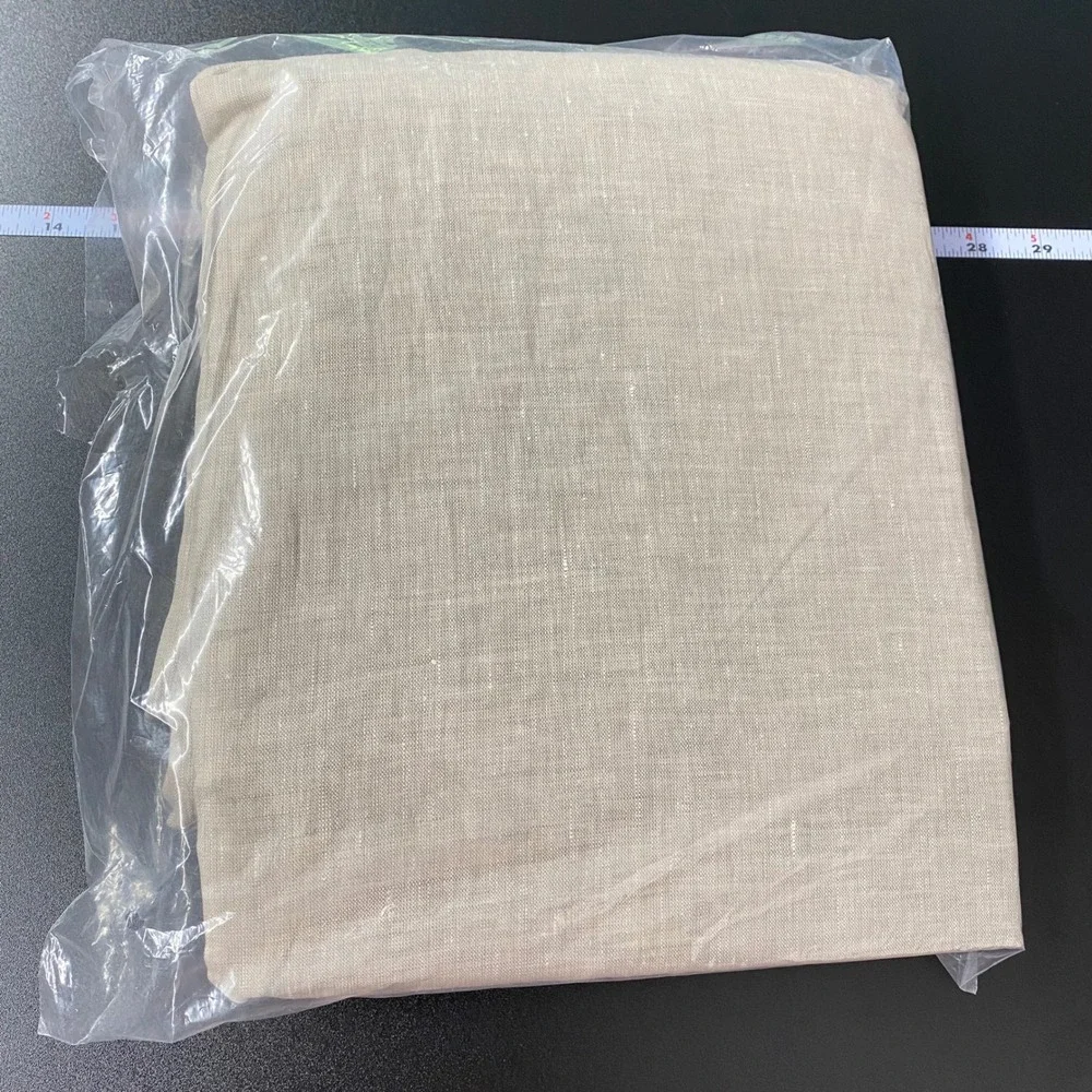 Pottery Barn Belgian Flax Linen Curtain Panel 50x96 Oatmeal 3-in-1 Pole Top